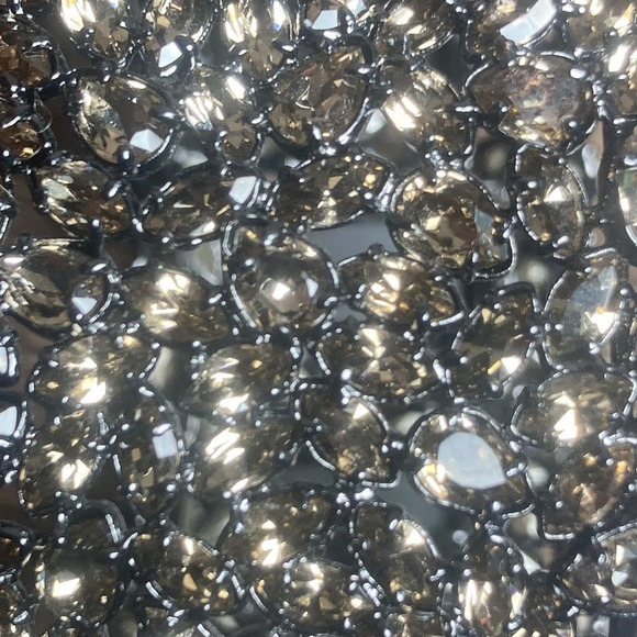 Alexis Bittar Bangle Cuff Bracelet with High Quality Crystals  Gun Metal Shade - Picture 14 of 14